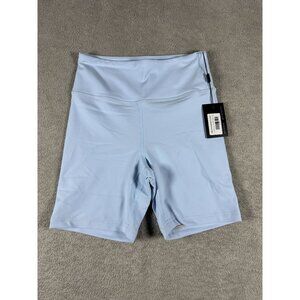 LaHana Active Archer High-Waisted Light Blue Biker Shorts Soft Stretchy Fabric A